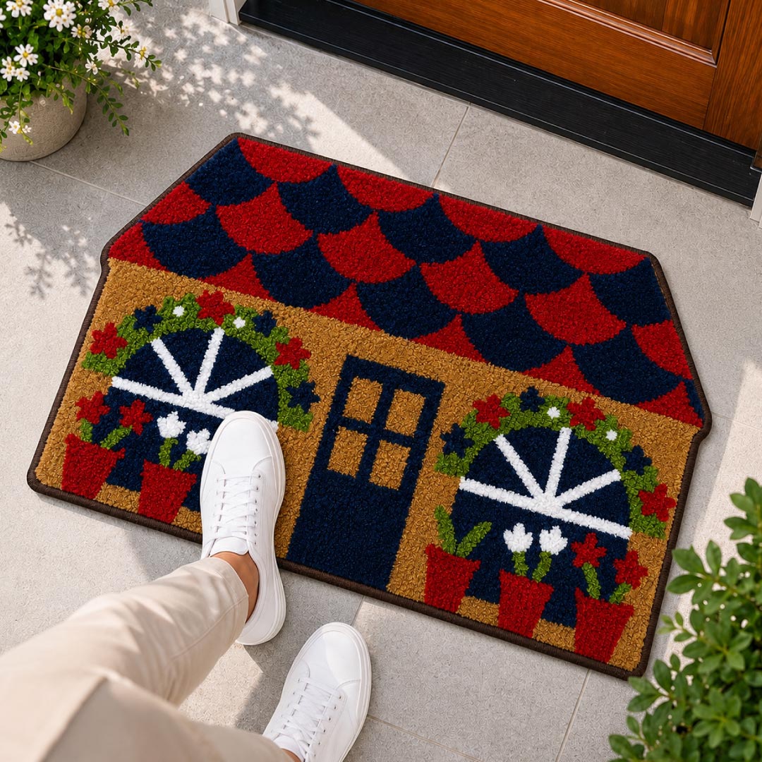 Scallop Cottage Doormat - Roseate