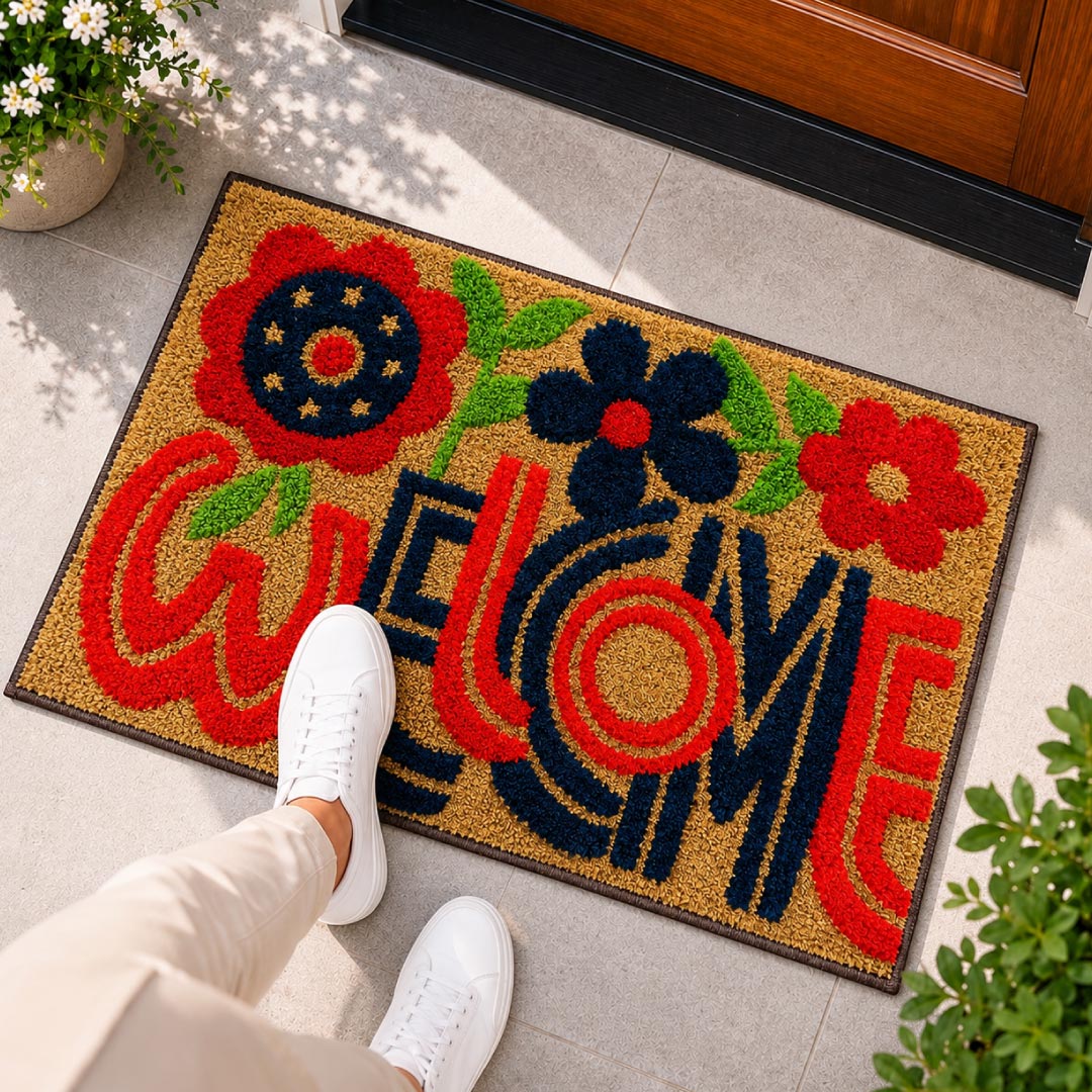 Bloom Welcome Doormat - Roseate