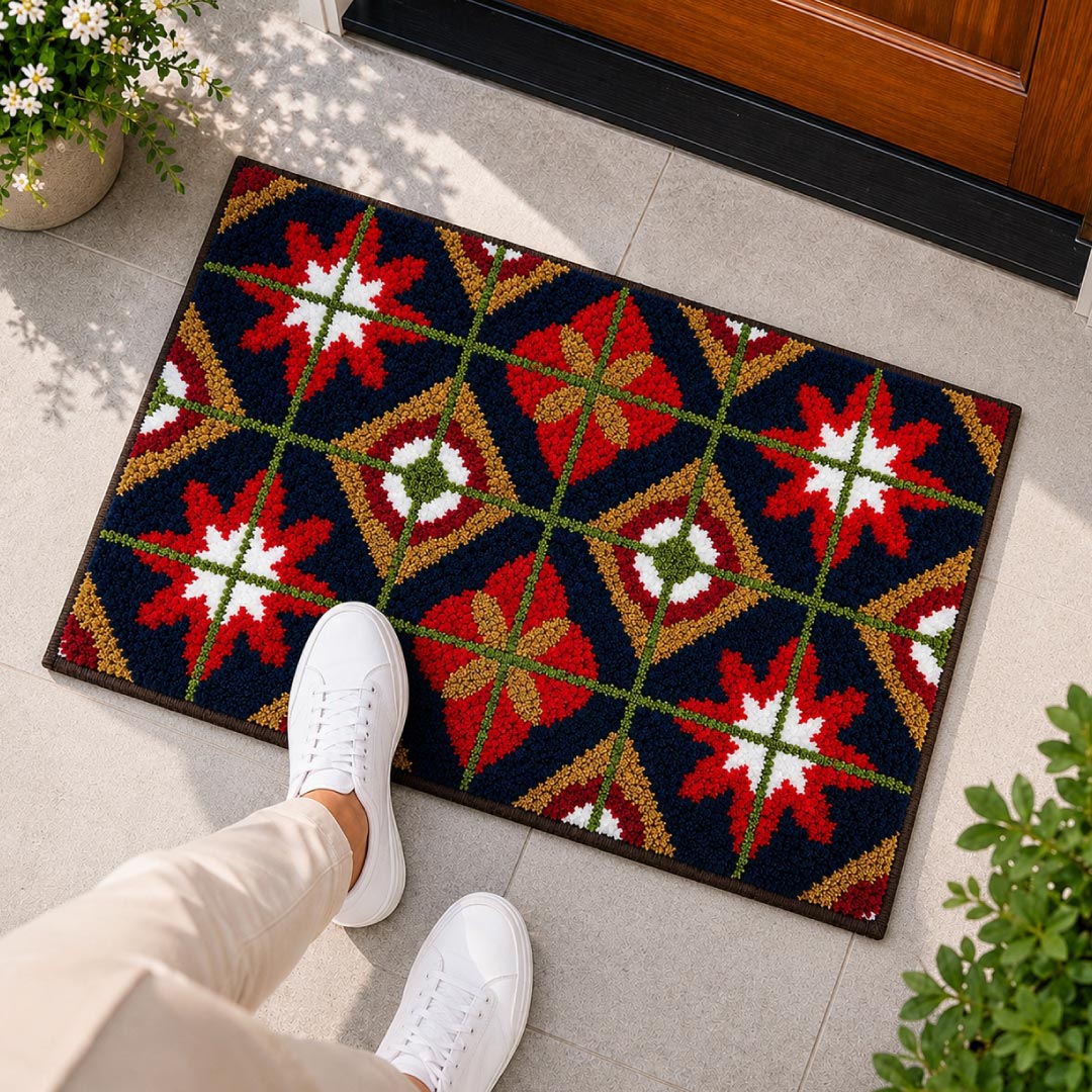 Star Tile Doormat - Roseate