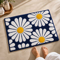 Flower Blue Bathroom Mat