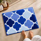 Ellipse Blue Bathroom Mat