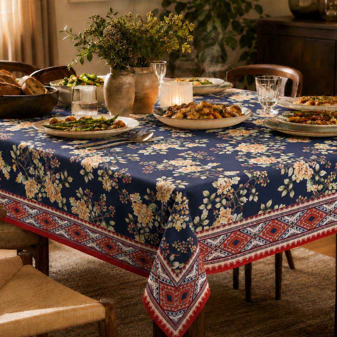 Kingfisher Table Cover (60X90 Inch | 60X60 Inch)
