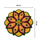 Lotus Swirl Rangoli Door and Bathroom Mat