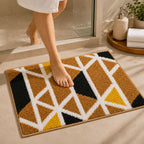 Mosaic Beige Bathroom Mat