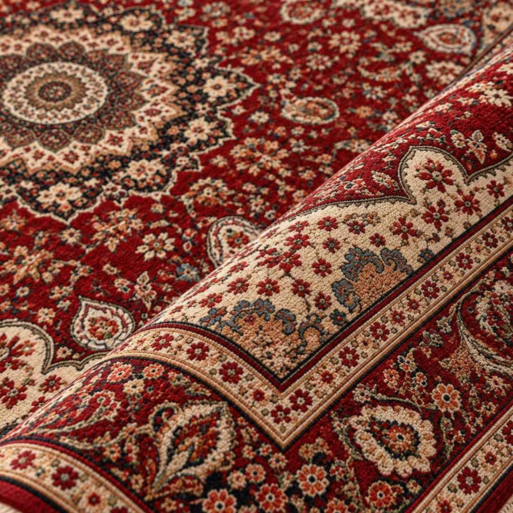Crimson Oval Persian Carpet