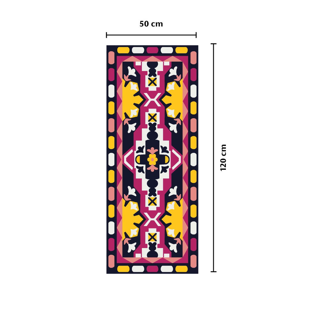 Grid Runner Mat - Roseate