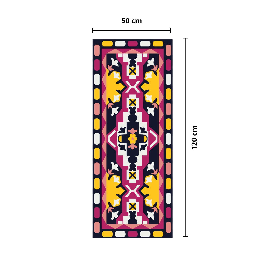 Grid Runner Mat - Roseate
