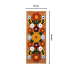 Tan Daisy Beige Runner Mat - Roseate