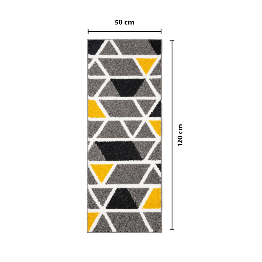 Mosaic Grey Runner Mat - Roseate