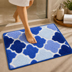 Ellipse Blue Bathroom Mat