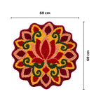 Flame Petal Rangoli Door and Bathroom Mat