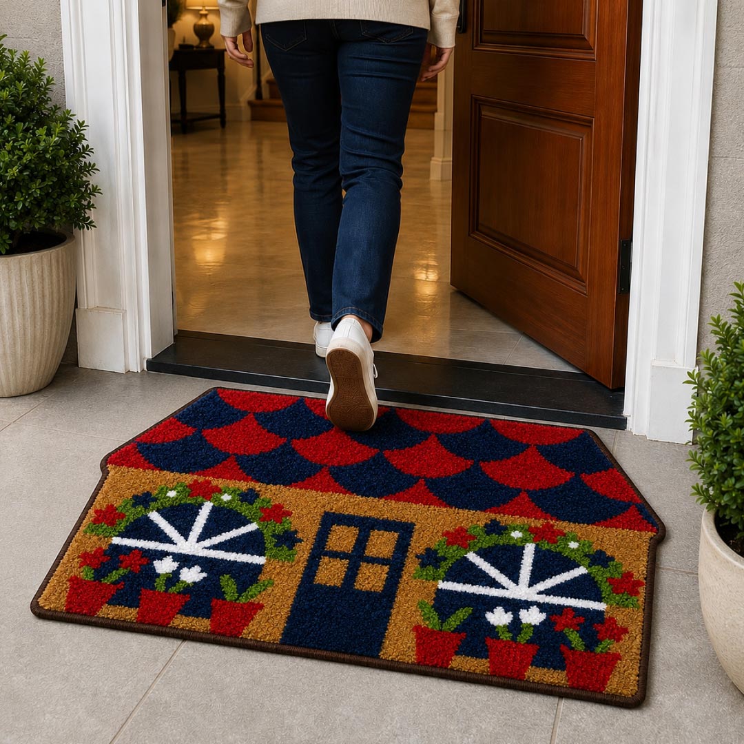 Scallop Cottage Doormat - Roseate