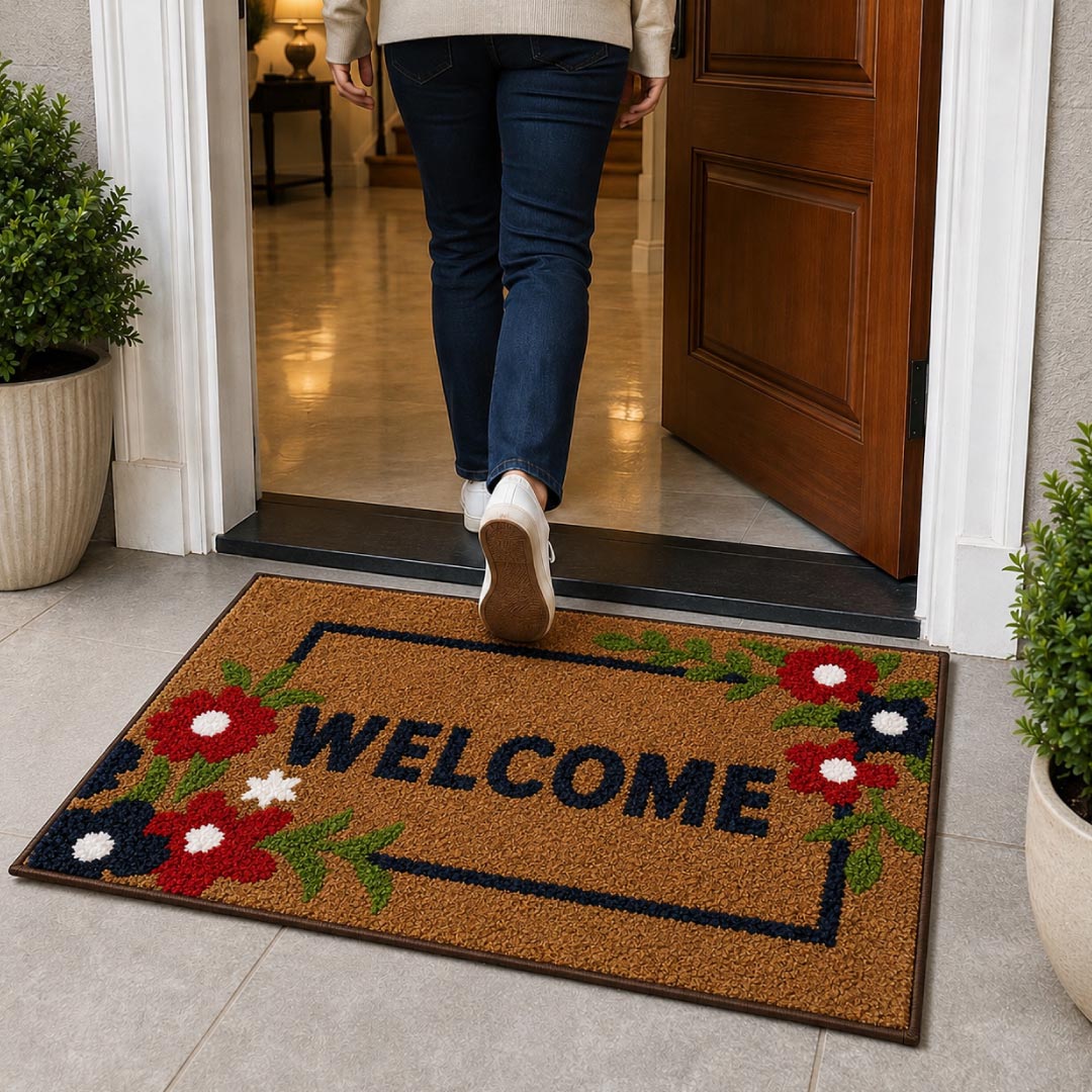 Blossom Welcome Doormat - Roseate