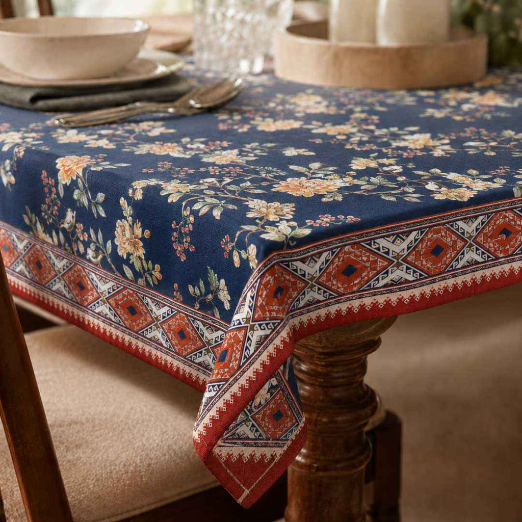 Kingfisher Table Cover (60X90 Inch | 60X60 Inch)