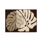 Two Leaf Brown Bathroom Mat