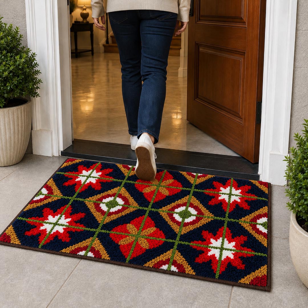 Star Tile Doormat - Roseate