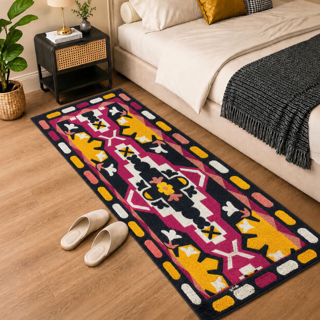 Grid Runner Mat - Roseate