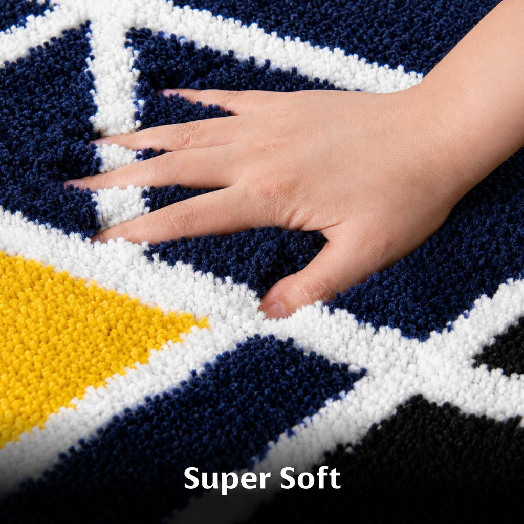 Mosaic Blue Runner Mat - Roseate