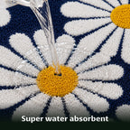 Flower Blue Bathroom Mat