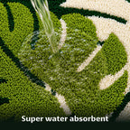 Two Leaf Green Bathroom Mat