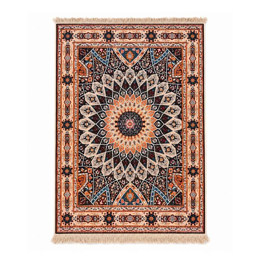 Golden Sunburst Persian Carpet