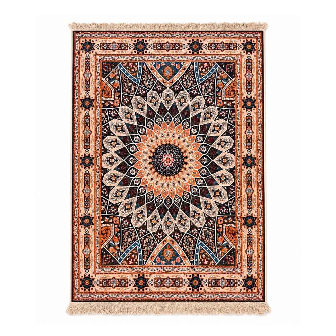 Golden Sunburst Persian Carpet