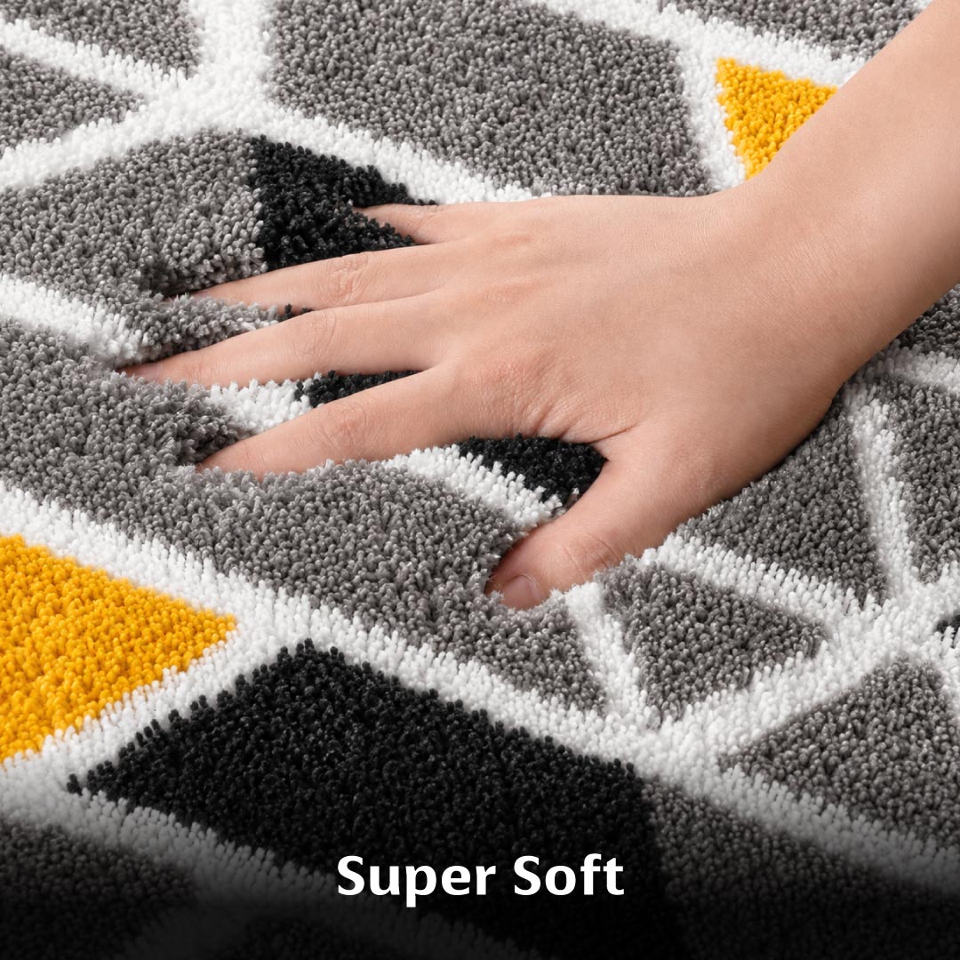 Mosaic Grey Runner Mat - Roseate