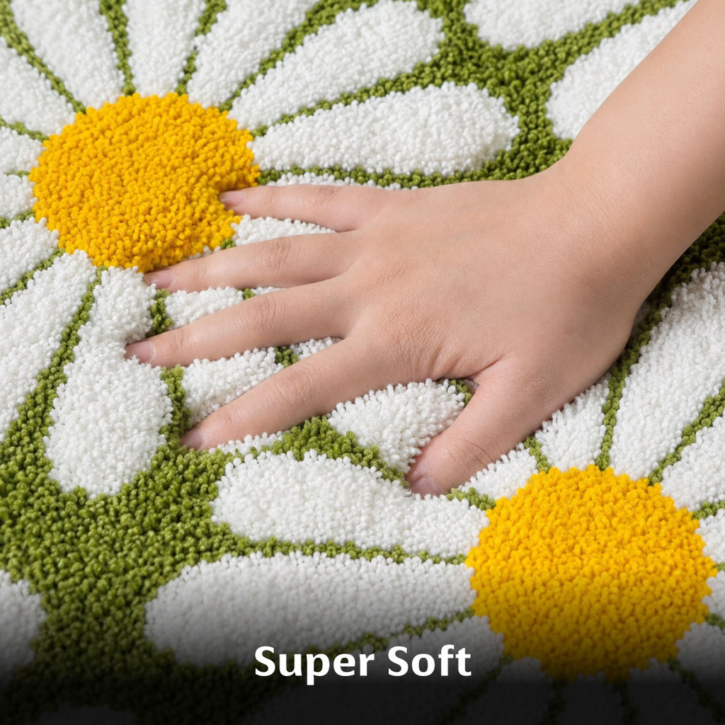Flower Green Runner Mat - Roseate