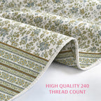 Meadow Double Bedsheet, 100% Cloud Cotton, 240 TC, 2 Pillow Covers