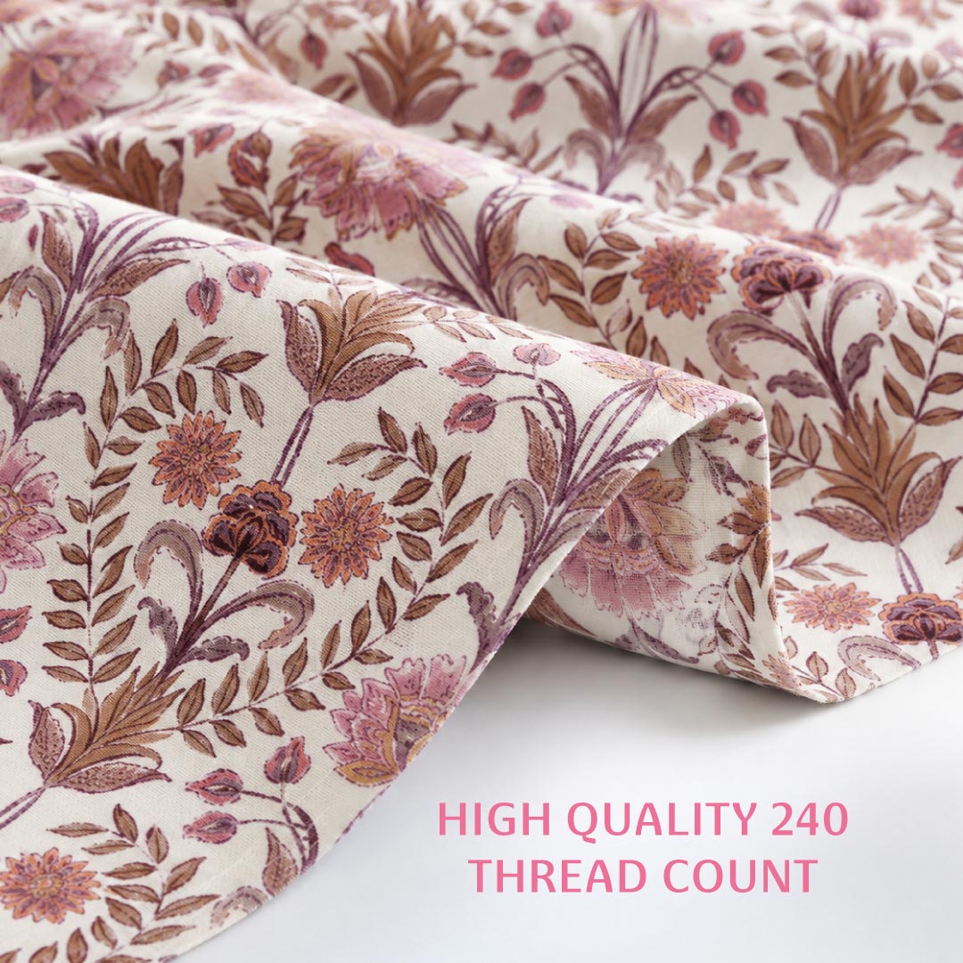 Lush Double Bedsheet, 100% Cloud Cotton, 240 TC, 2 Pillow Covers