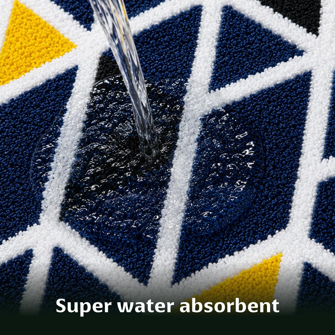 Mosaic Blue Runner Mat - Roseate