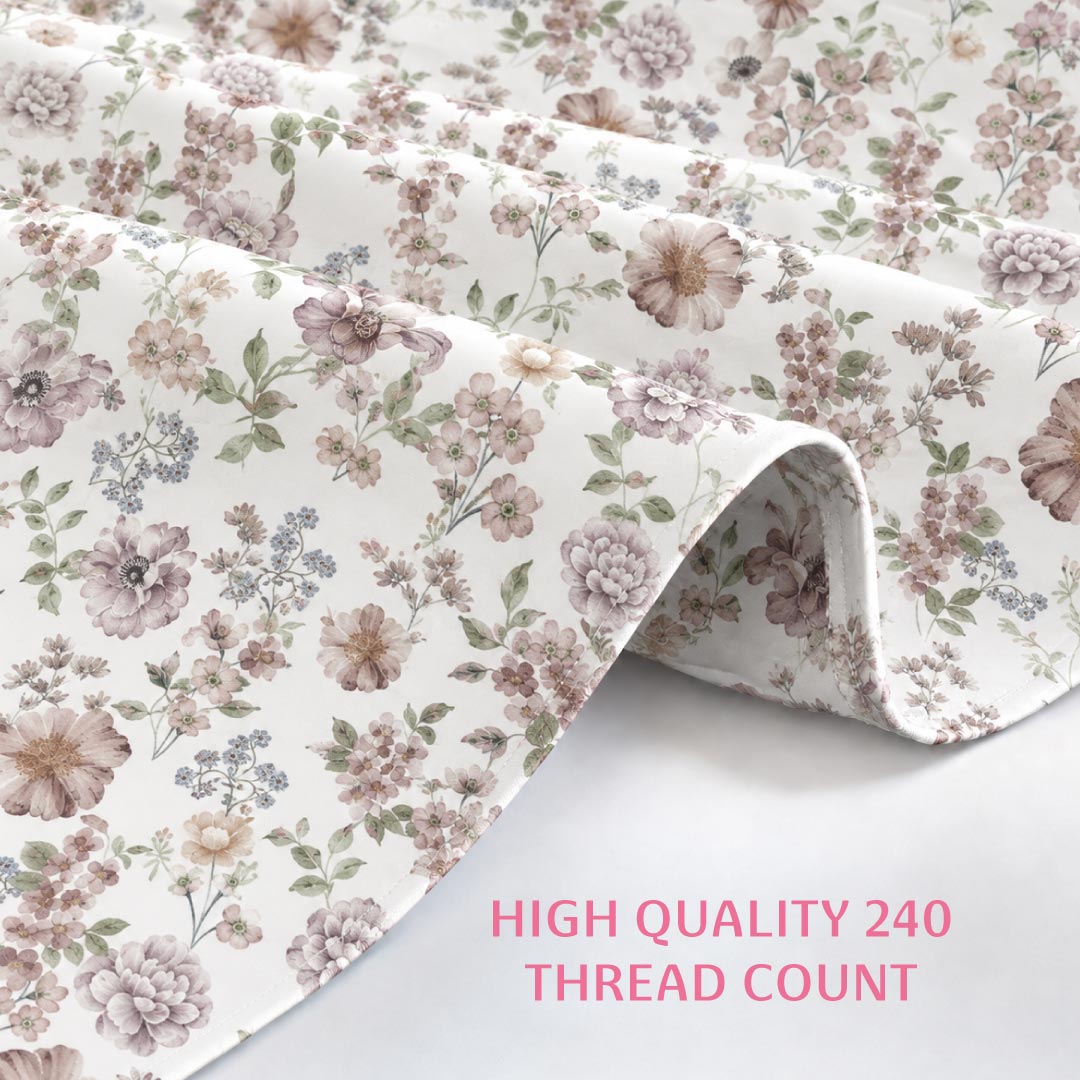 Verde Double Bedsheet, 100% Cloud Cotton, 240 TC, 2 Pillow Covers