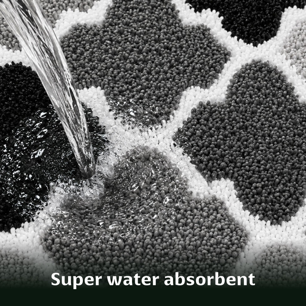 Ellipse Grey Bathroom Mat