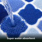 Ellipse Blue Bathroom Mat