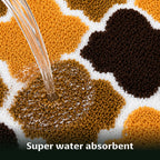 Ellipse Beige Bathroom Mat