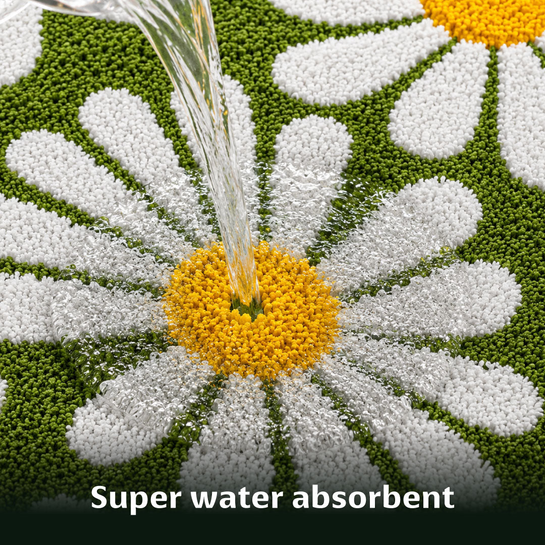 Flower Green Runner Mat - Roseate