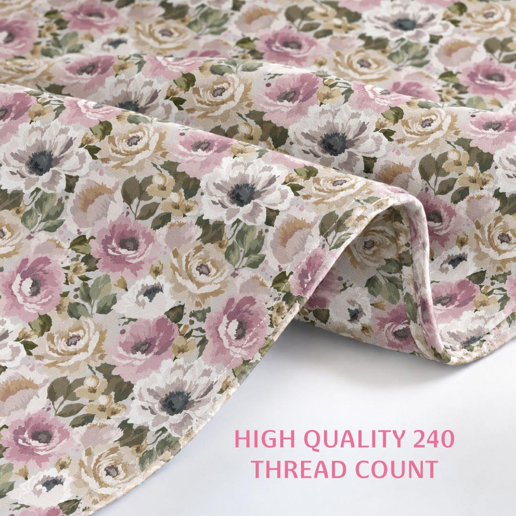Willow Double Bedsheet, 100% Cloud Cotton, 240 TC, 2 Pillow Covers