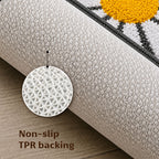Flower Grey Bathroom Mat