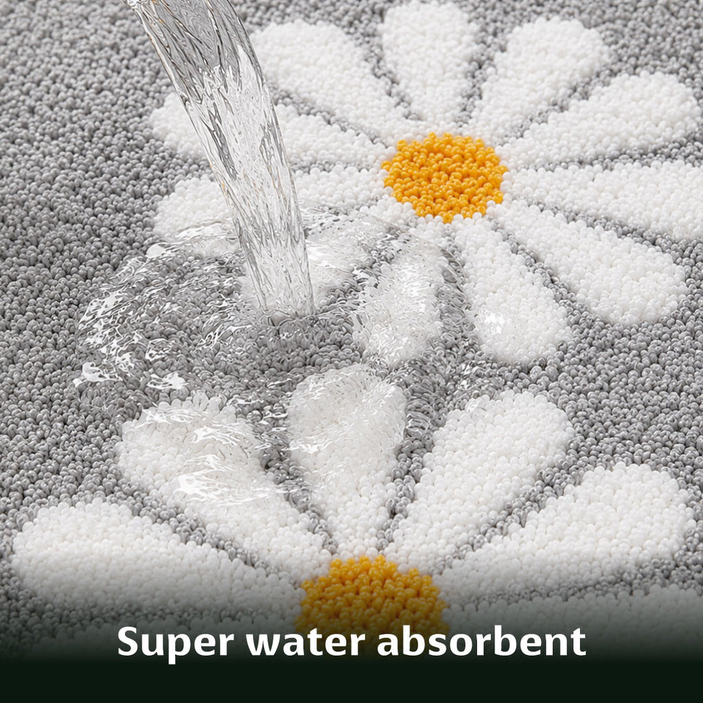 Blossom Grey Bathroom Mat