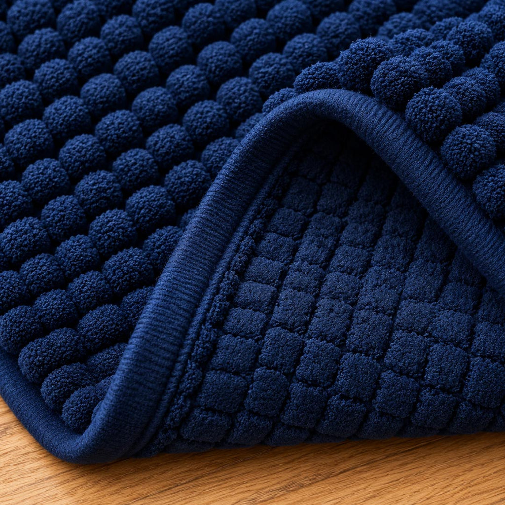 Shaggy Blue Bathroom Mat