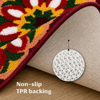 Tulip Bloom Rangoli Door and Bathroom Mat