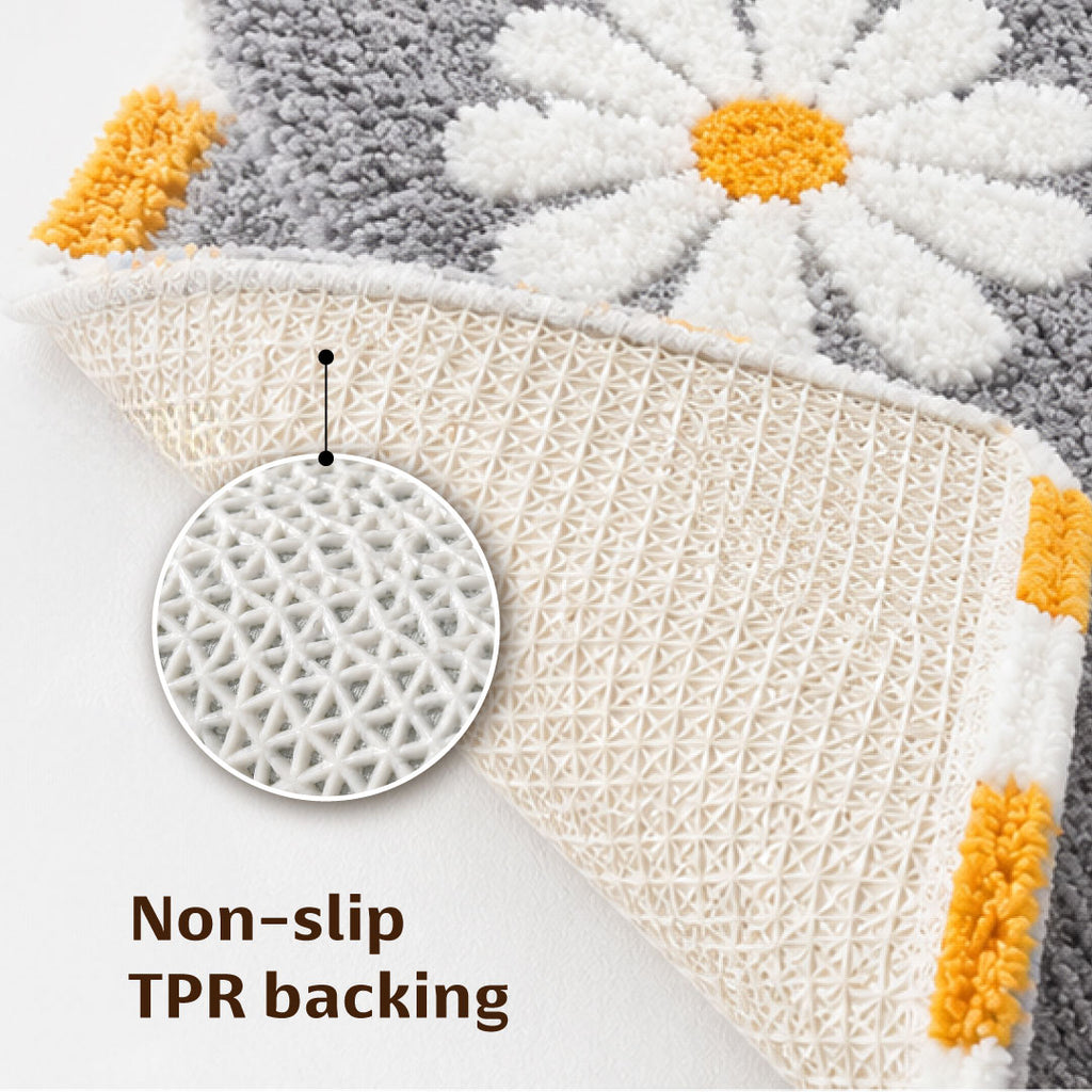 Blossom Grey Bathroom Mat