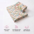Clover Double Bedsheet, 100% Cloud Cotton, 240 TC, 2 Pillow Covers