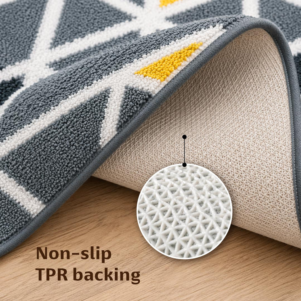 Mosaic Grey Runner Mat - Roseate