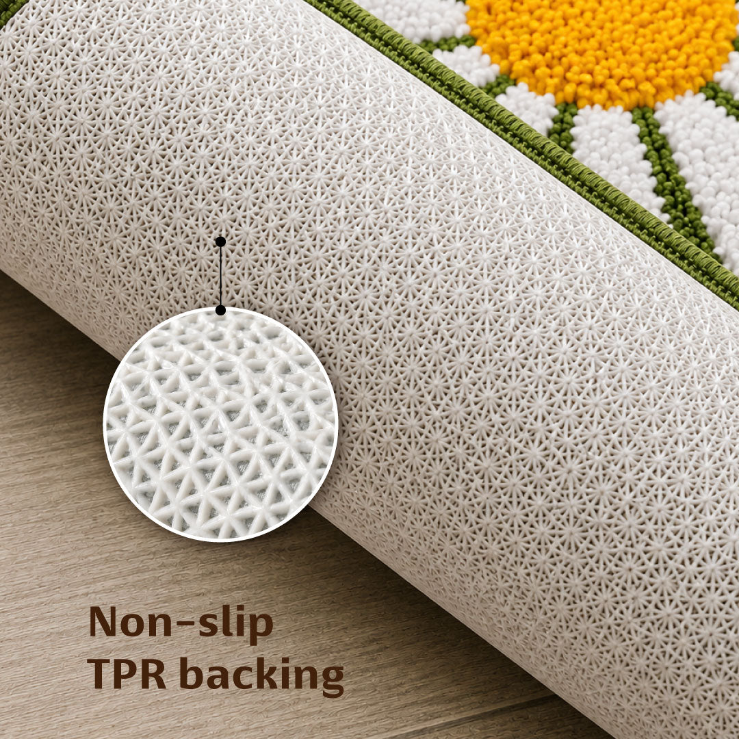 Flower Green Runner Mat - Roseate