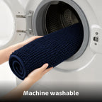 Shaggy Blue Bathroom Mat