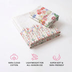 Sage Double Bedsheet, 100% Cloud Cotton, 240 TC, 2 Pillow Covers