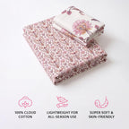 Lush Double Bedsheet, 100% Cloud Cotton, 240 TC, 2 Pillow Covers