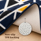 Mosaic Blue Runner Mat - Roseate