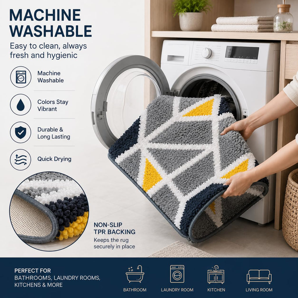 Mosaic Grey Runner Mat